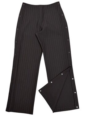KITH Brinley TEARAWAY Pants Brown Pinstripe Luxury Casual Trousers Womens Small